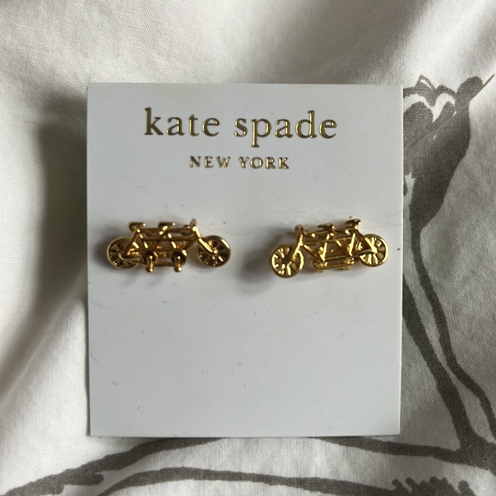 Kate Spade In Tandem gold stud earrings. Bought for bridesmaids.
